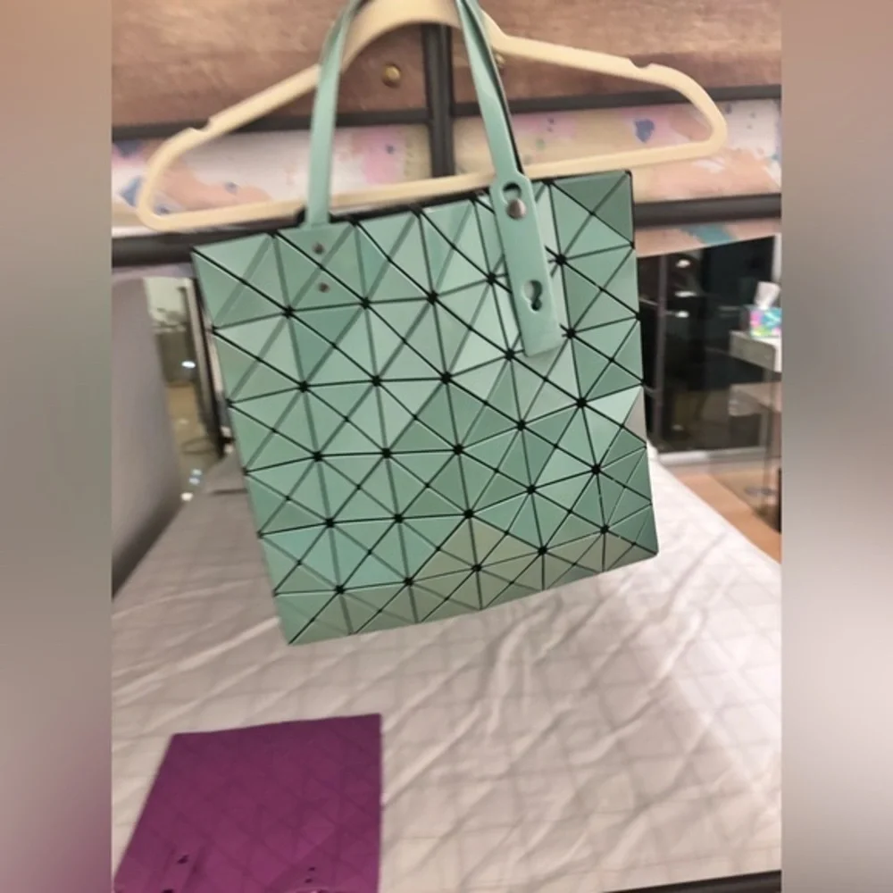 Geometric Mint Green Tote Bag